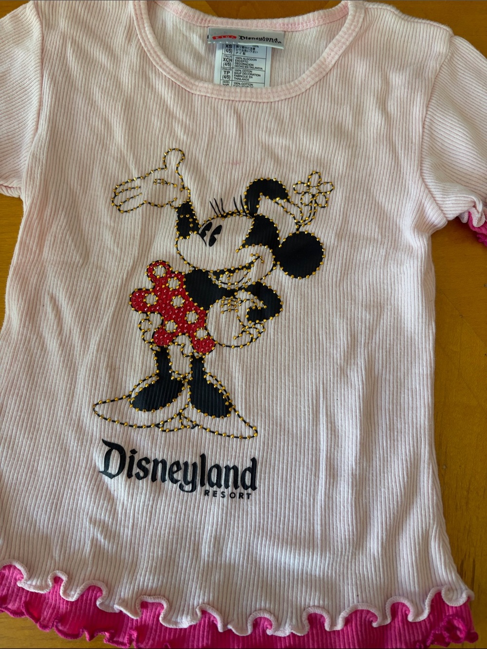 Disney Pink Minnie Mouse Ruffle-Trim Tee